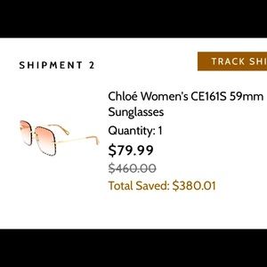 Brand new never worn Chloe sunglasses.